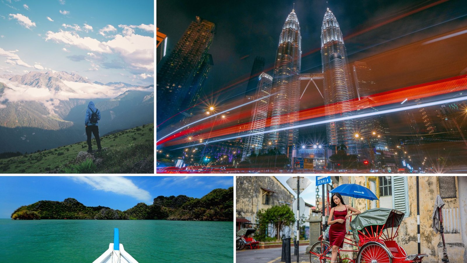 Malaysia tourist attractions collage
