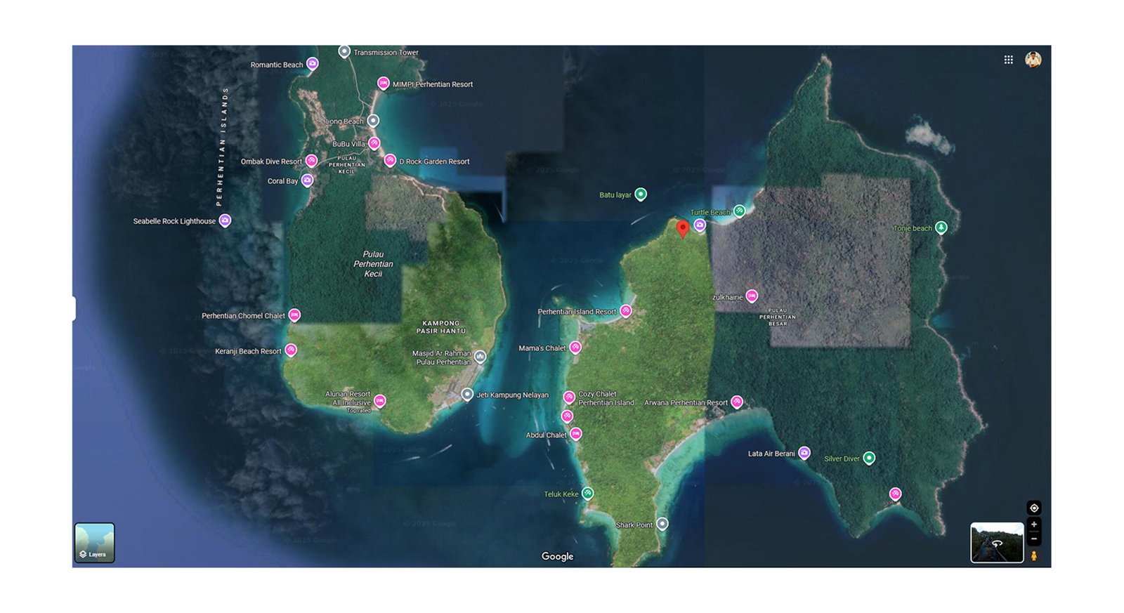 Map showing Perhentian Islands location in Terengganu Malaysia and distances from major cities